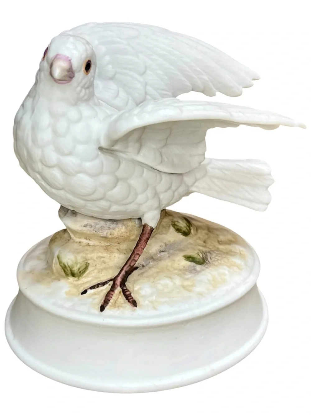 Vtg Gorham White Porcelain Dove Music Box from Japan